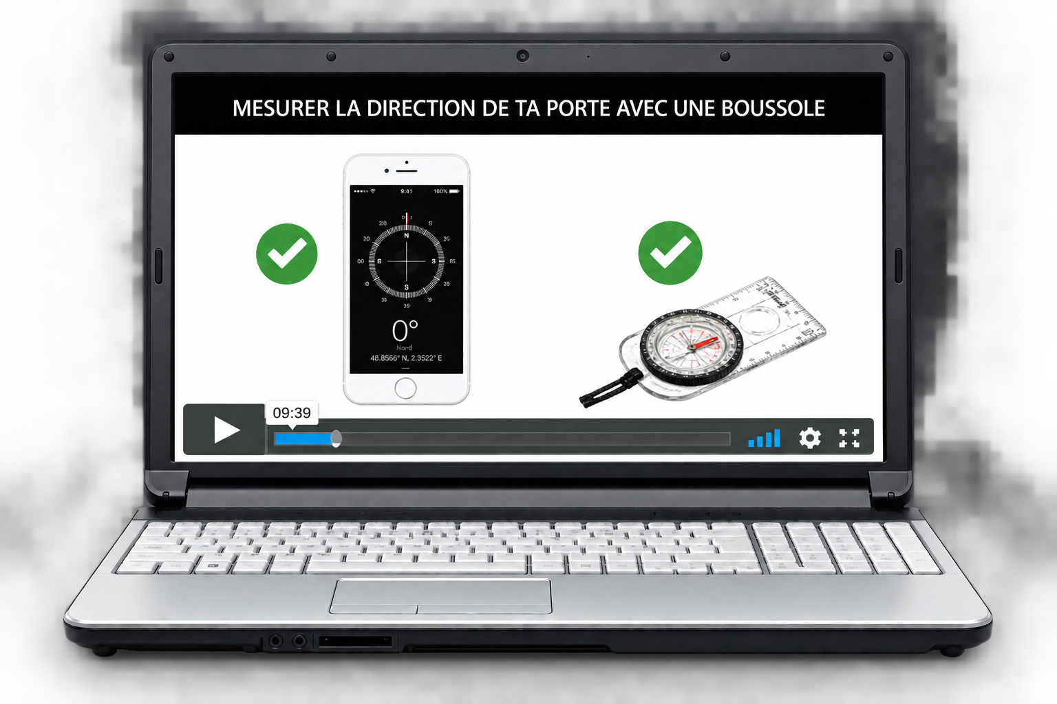 Mesurer la direction de la porte d’entrée