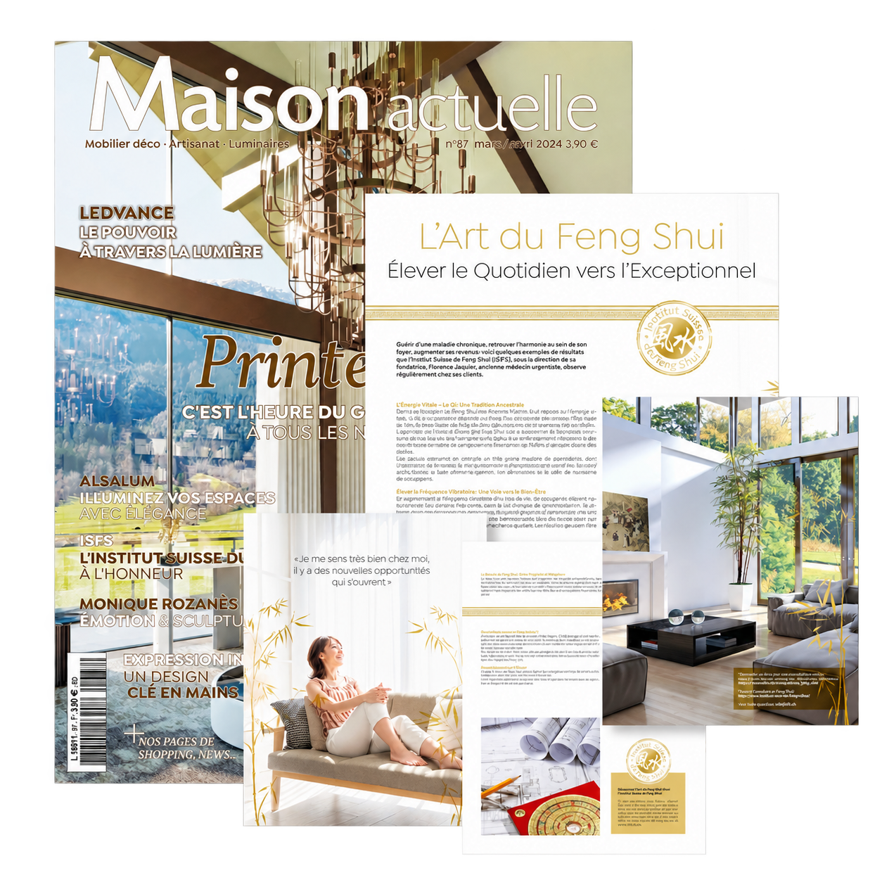 Article consacré à l’Institut Suisse de Feng Shui® dans Maison actuelle